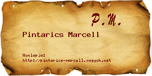 Pintarics Marcell névjegykártya
